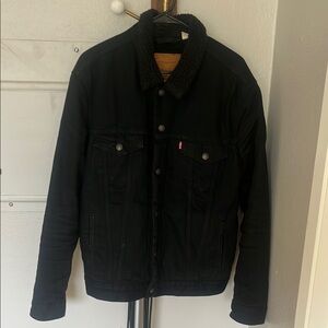 Levi's Black Denim Sherpa Jacket Lightweight & Shirt Jackets